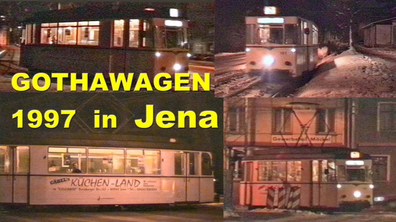 Gotha Straßenbahn in Jena Linie 2 , Dezember 1997