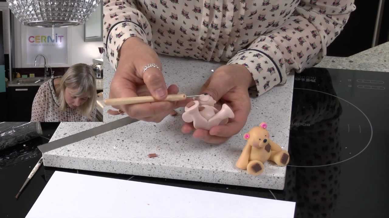 polymer clay tutorial - how to make a polymer clay patchwork bear