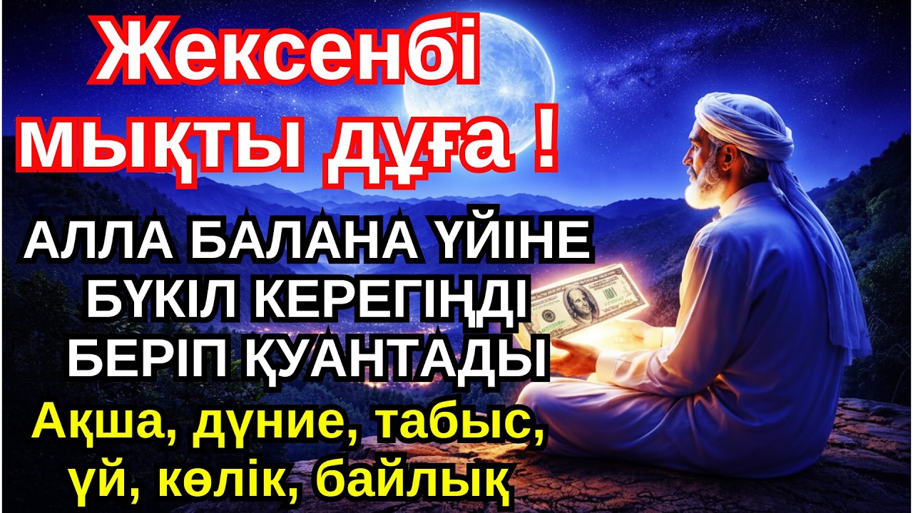 жексенбі КҮНІ ЕҢ ҚҰДІРЕТТІ ДҰҒА! Алла бүкіл тілеуіңді және балаңа керектің бәрін беріп қояды