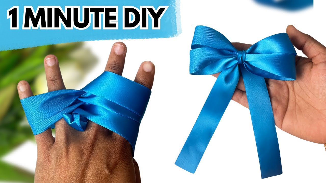 1-Minute DIY Double Ribbon Bow Tutorial | Quick & Easy Hair Bow and Gift Wrap Idea