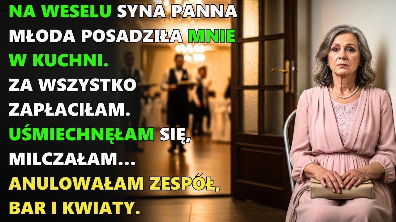 Na weselu mojego syna panna młoda posadziła mnie w kuchni  Uśmiechnęłam się… i odwołałam wszystk