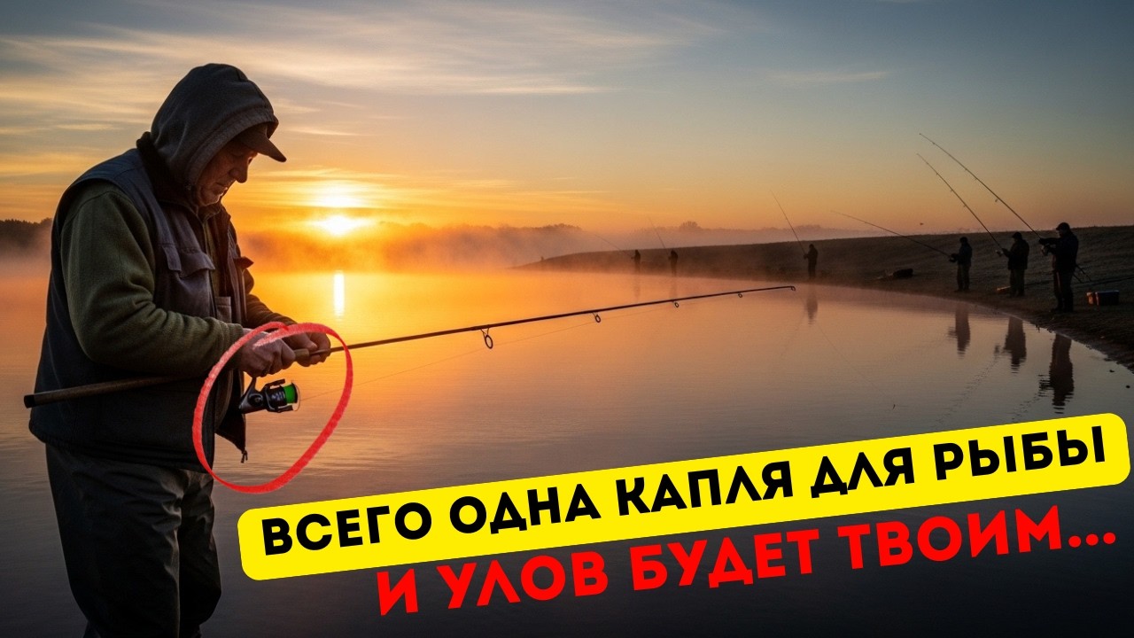 Добавь одну каплю в прикормку, и рыба учует её за