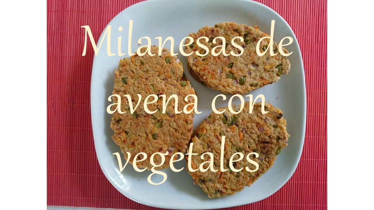 Milanesas de avena con vegetales