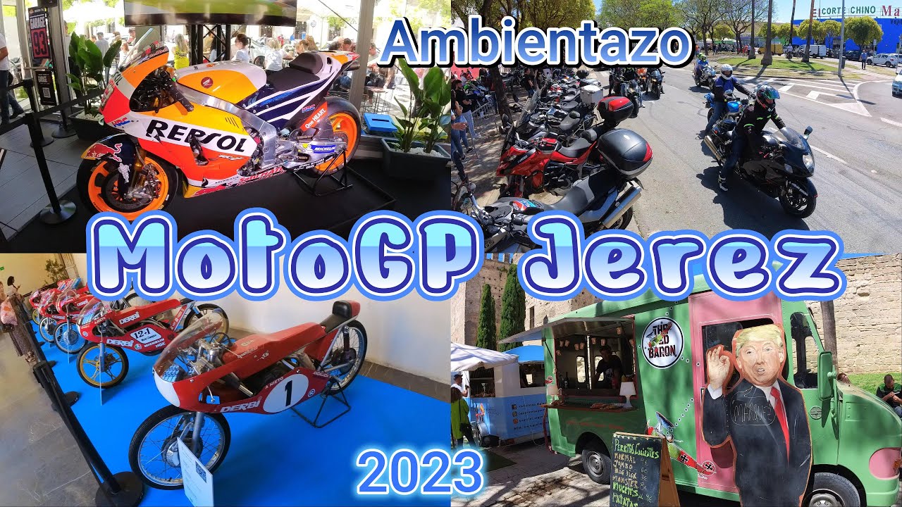 Ruta en moto, tour por Jerez de la Frontera MotoGP 2023, exposiciones y feria Food Truck, ambientazo