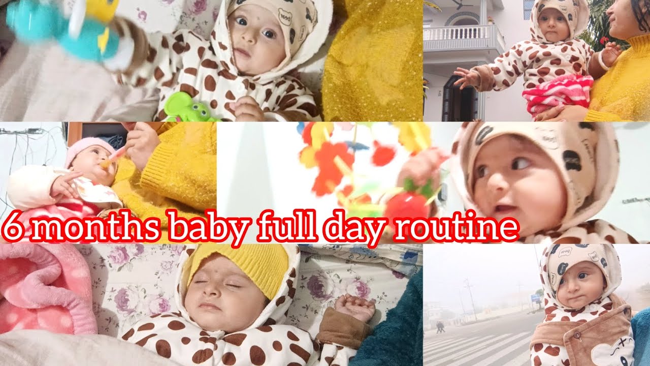 Shanvi's full day routine |morning to night| 6 months+ baby girl 