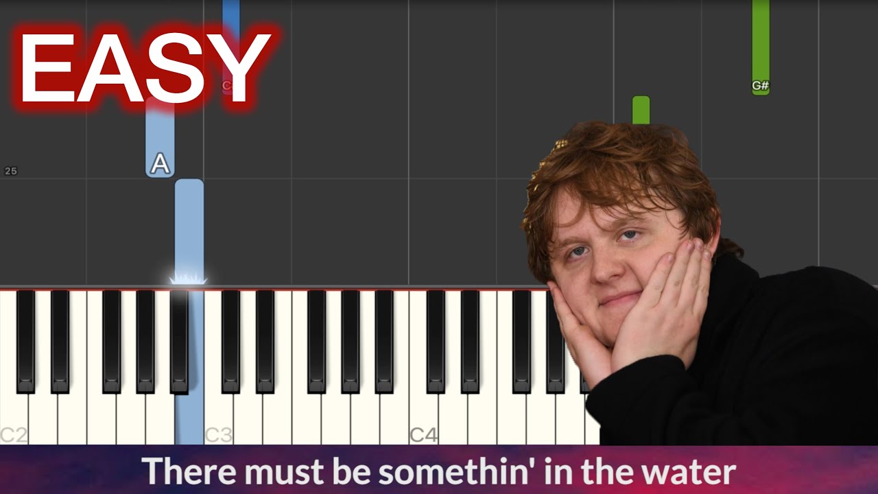 Lewis Capaldi - Bruises EASY Piano Tutorial + LYRICS