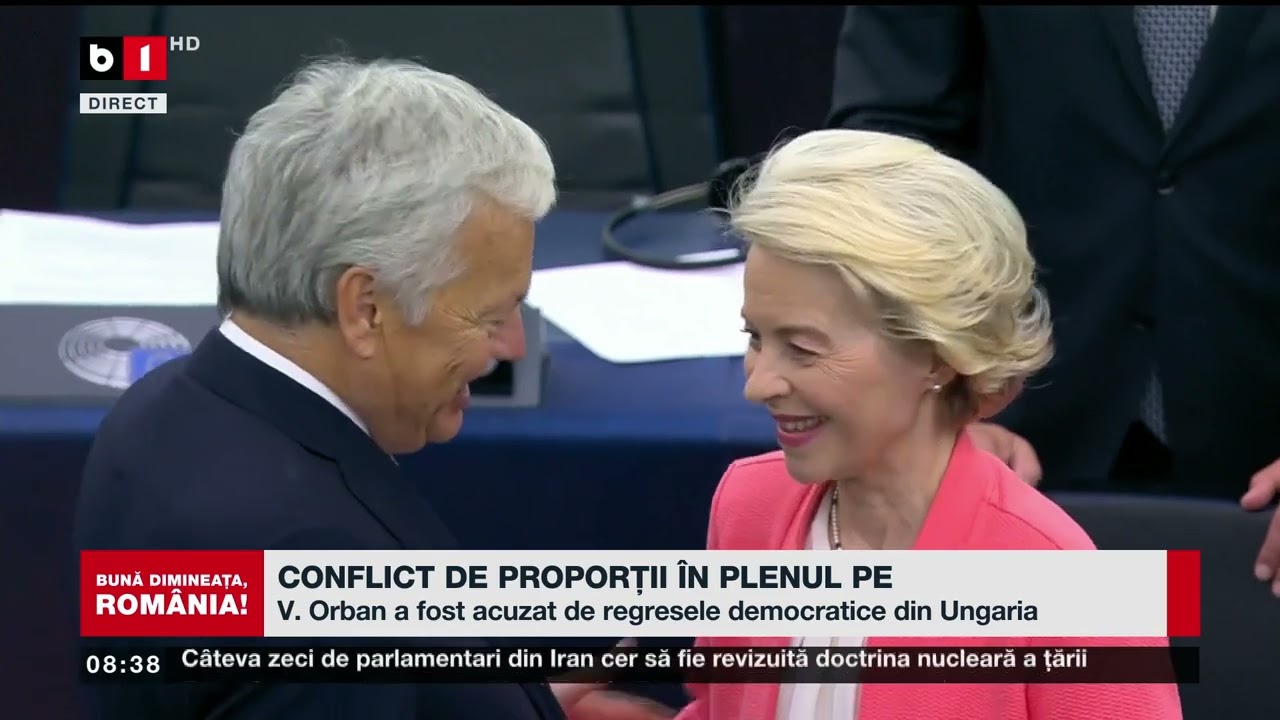 VIKTOR ORBAN ȘI U. VON DER LEYEN, SCHIMB DE REPLICI DURE ÎN PLENUL PARLAMENTULUI EUROPEAN_Știri B1TV