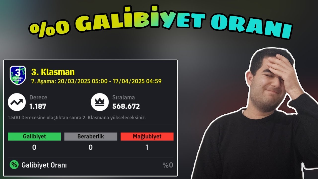 KLASMANA %0 GALİBİYET ORANI İLE BAŞLADIM 🔥 - (eFootball 2025 Mobile)