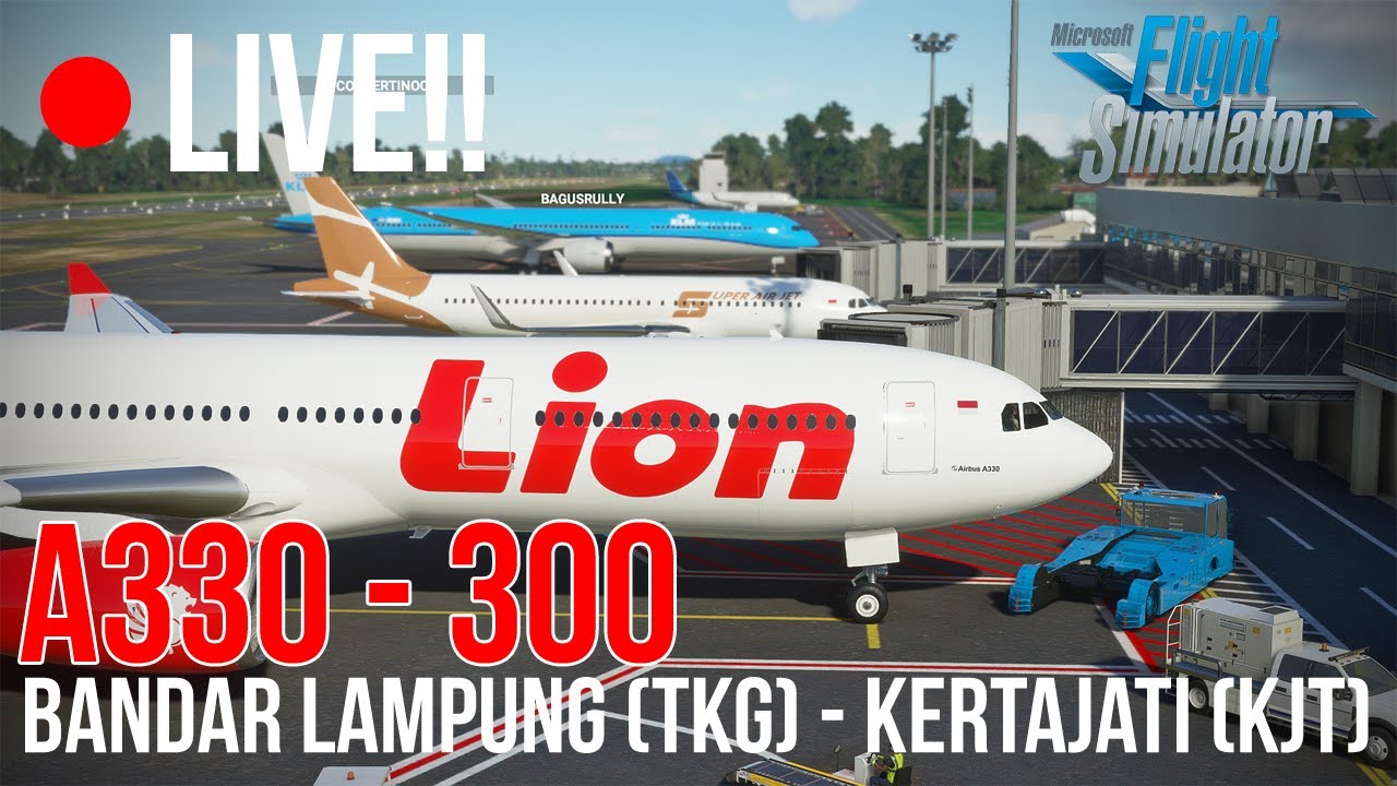 LIVE! Flight Bandar Lampung (TKG) to Kertajati (KJT) - Microsoft Flight Simulator 2020 Indonesia