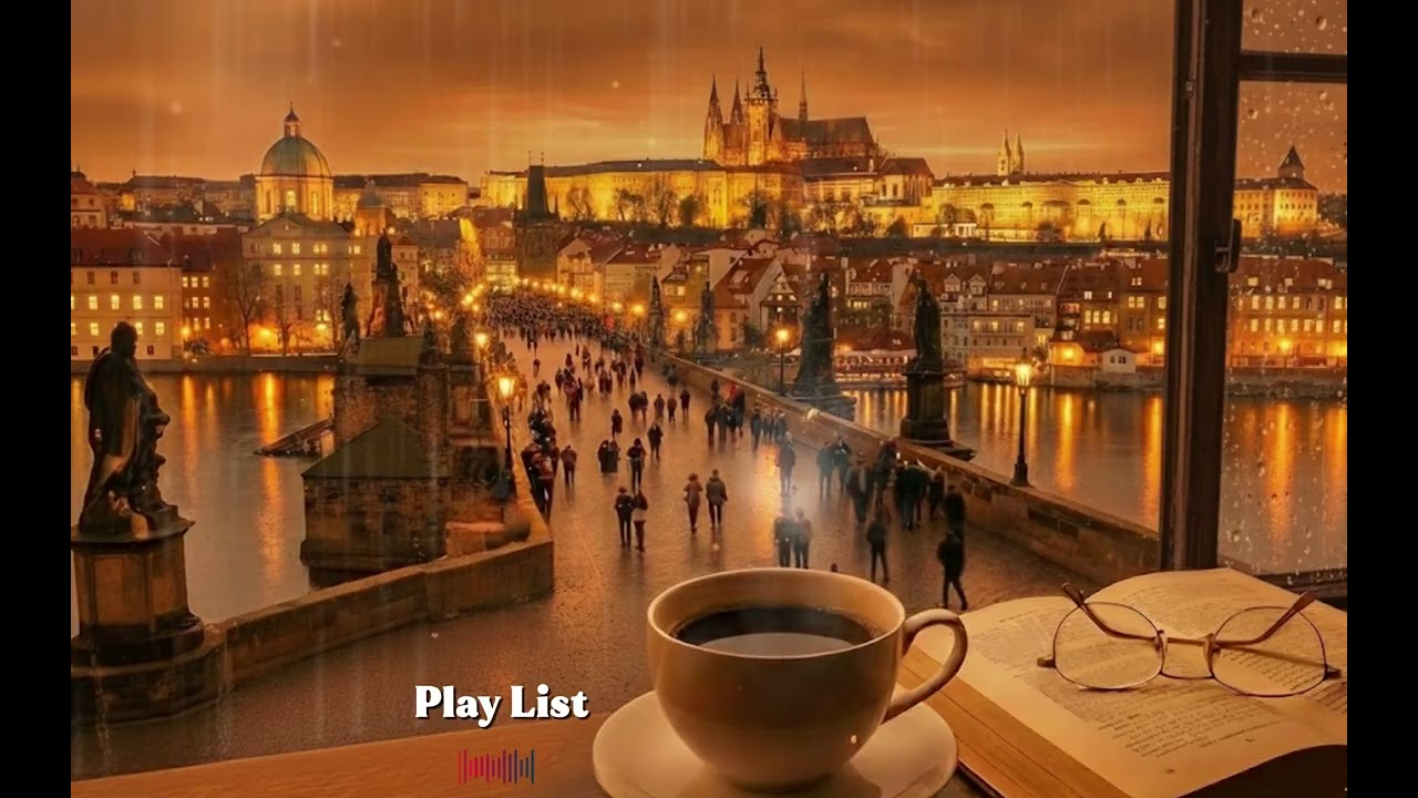 Study Music | Rainy City Café ☔ | 20 Minutes of Cozy Background Music | No Vocals