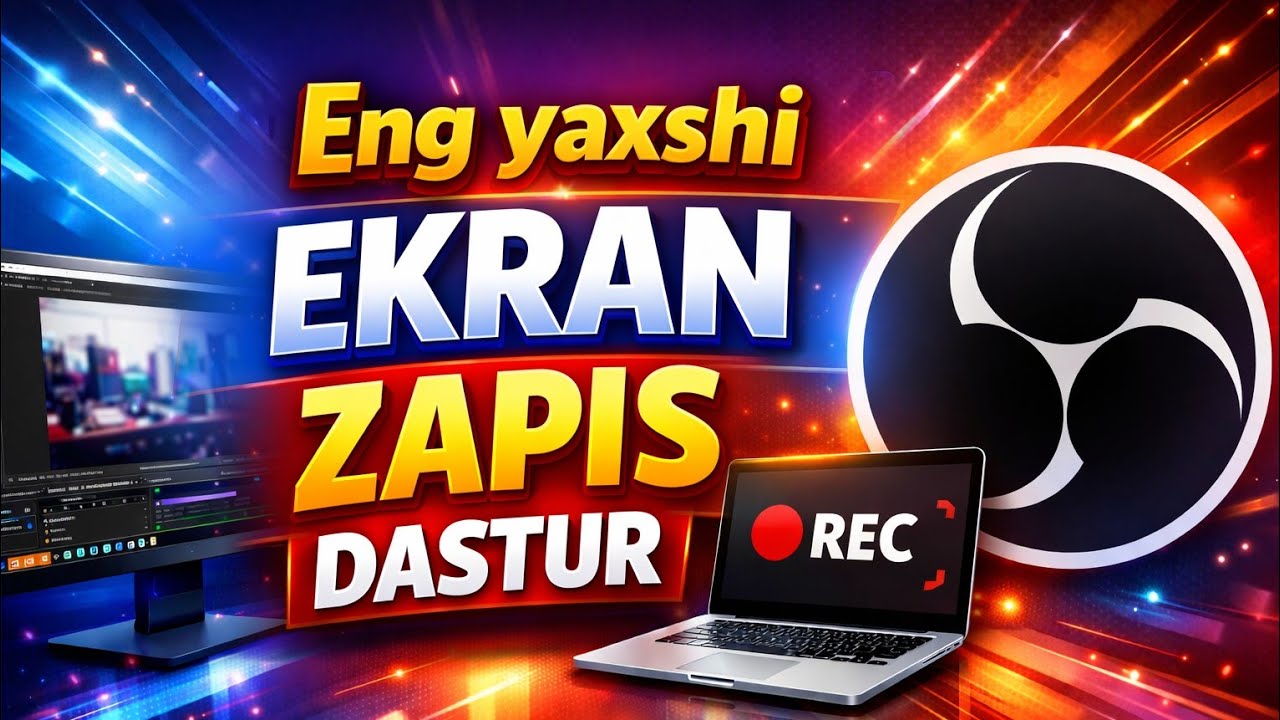 ENG YAHHSI BEPUL EKRAN ZAPIS DASTUR //  OBS STUDIO