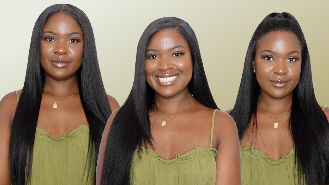 OMGGGG! BEST YAKI STRAIGHT WIG INSTALL! |GLUELESS M-CAP FT. ISEE HAIR
