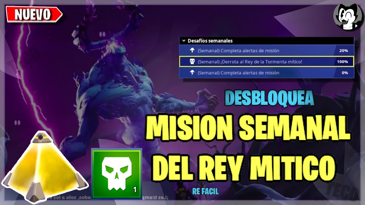 Como conseguir la MISION SEMANAL Rey Mitico Salvar el mundo FORTNITE 2022