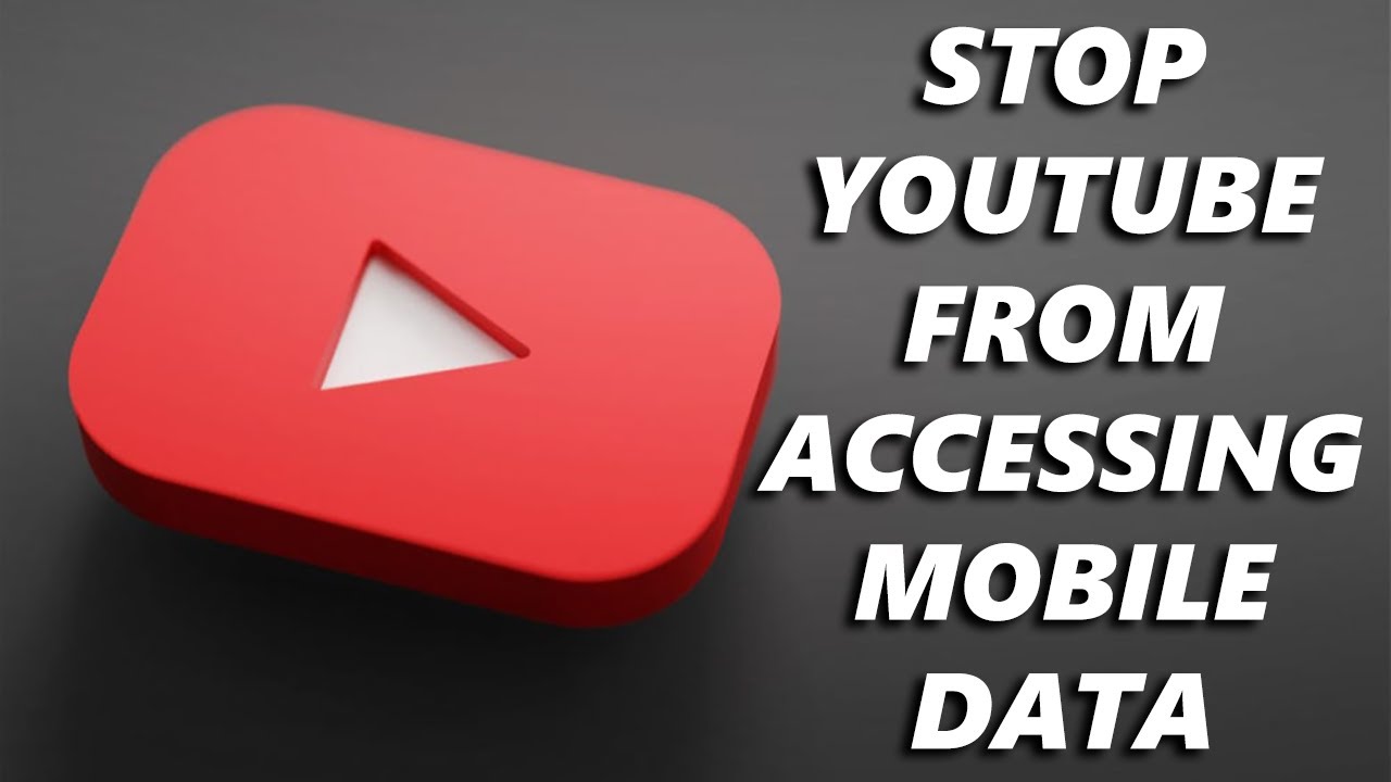 How To Stop YouTube From Using Mobile Data (Cellular Data)