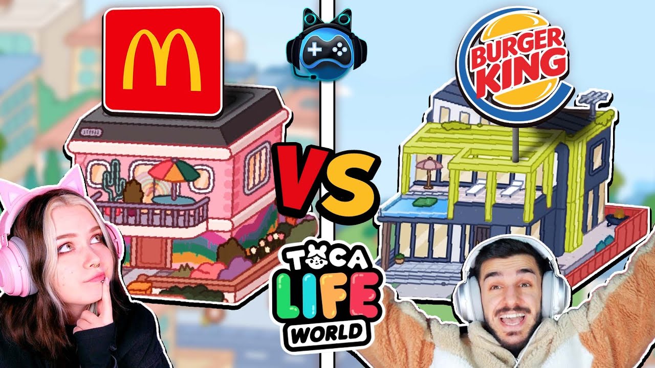 MCDONALD’S vs BURGER KING in Toca Boca EINRICHTEN! Toca Life World Build Battle