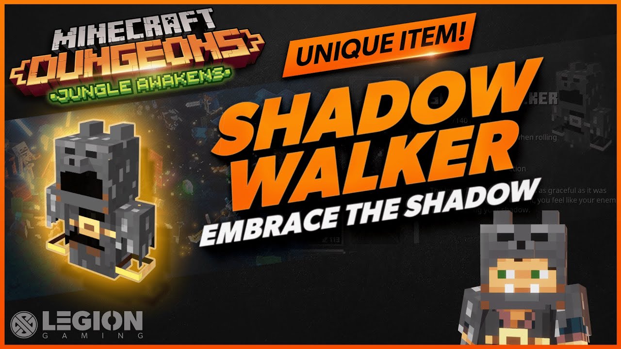 Minecraft Dungeons - SHADOW WALKER | Unique Item Guide | Jungle Awakens DLC