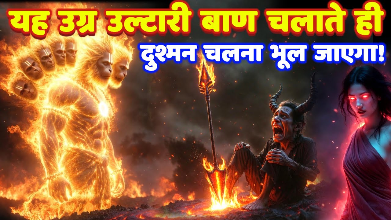 11 मुखी हनुमान शत्रु मारण उग्र उल्टारी तांत्रिक बाण मंत्र: भूत प्रेत तंत्र नाशक | Hanuman Mantra