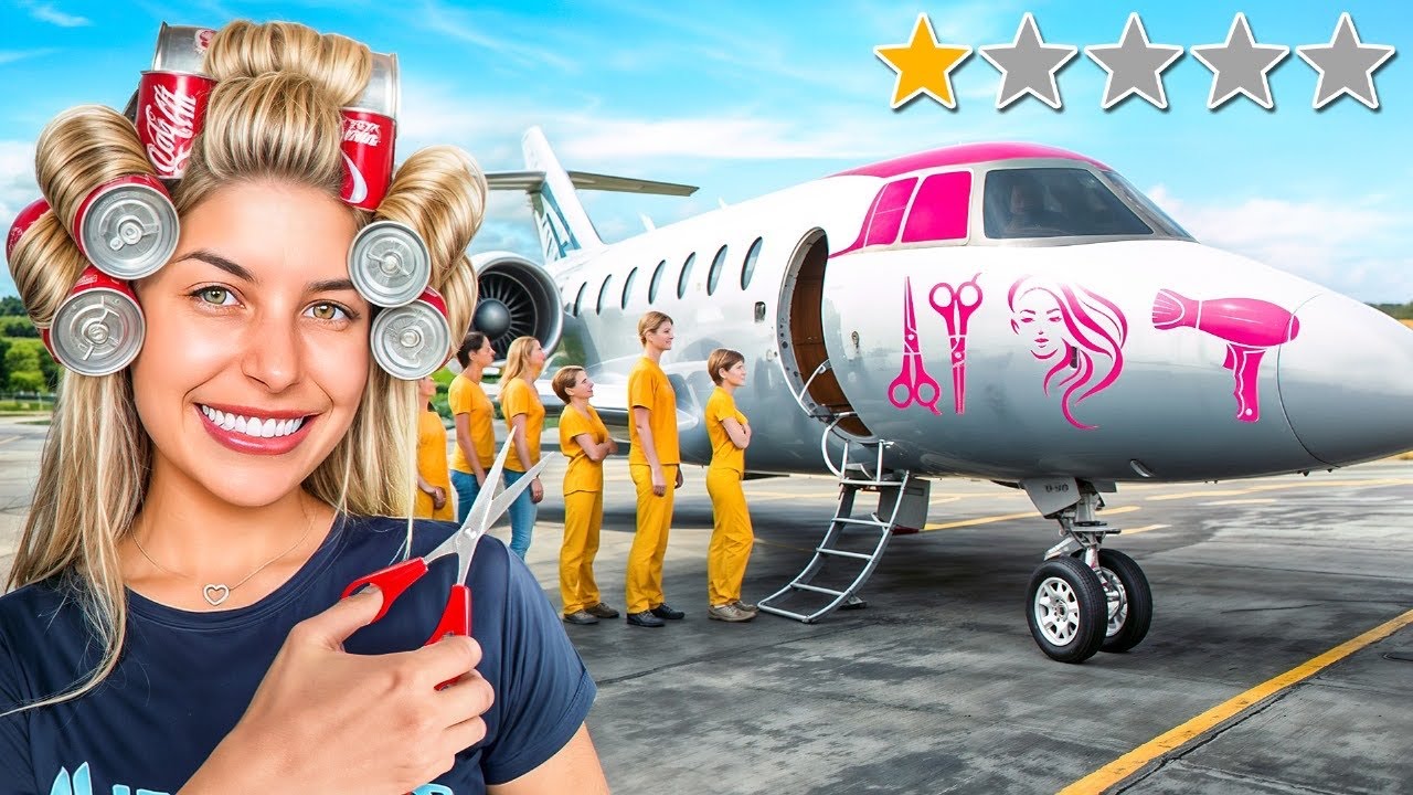 TRANSFORMEI O MEU AVIÃO EM UM SALÃO DE BELEZA !!!