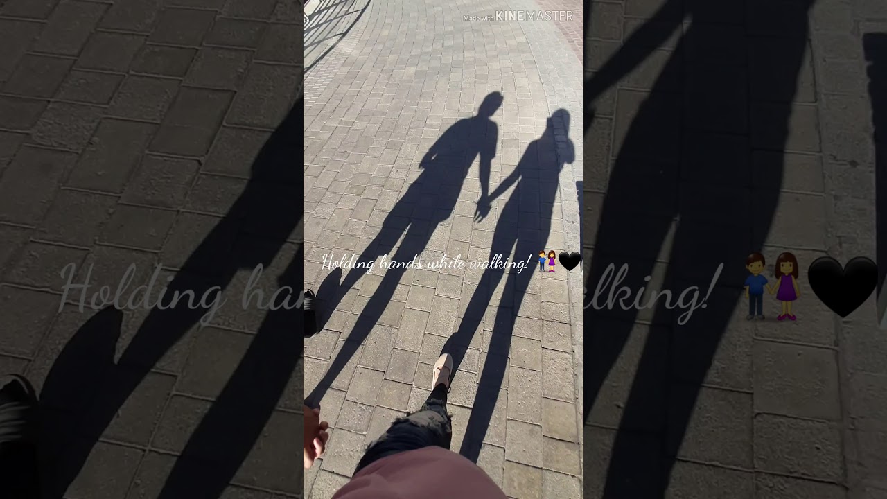 Holding hands while walking 👫