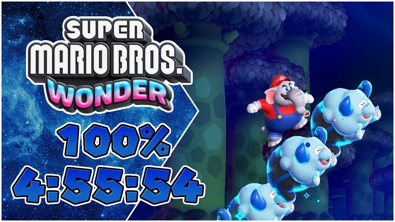 [Former WR] Super Mario Bros. Wonder 100% Speedrun in 4:55:54