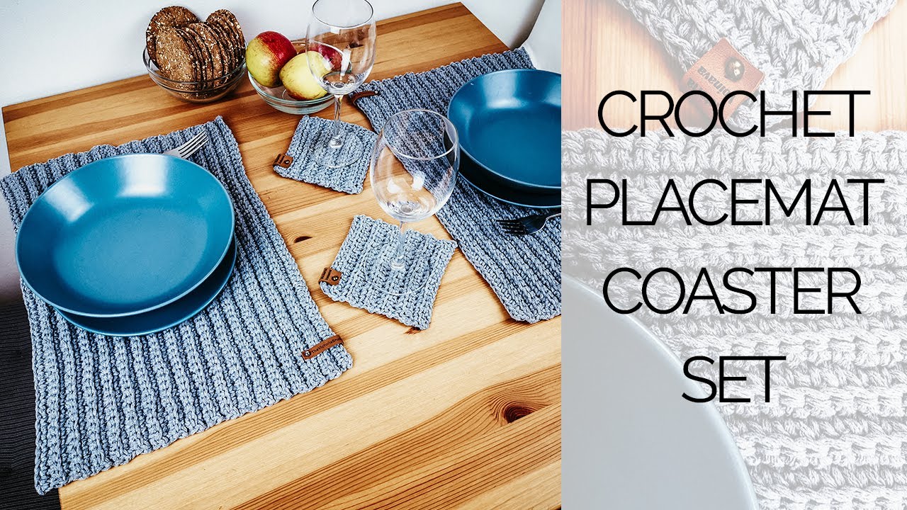 Crochet Placemat and Coaster Set for Beginners