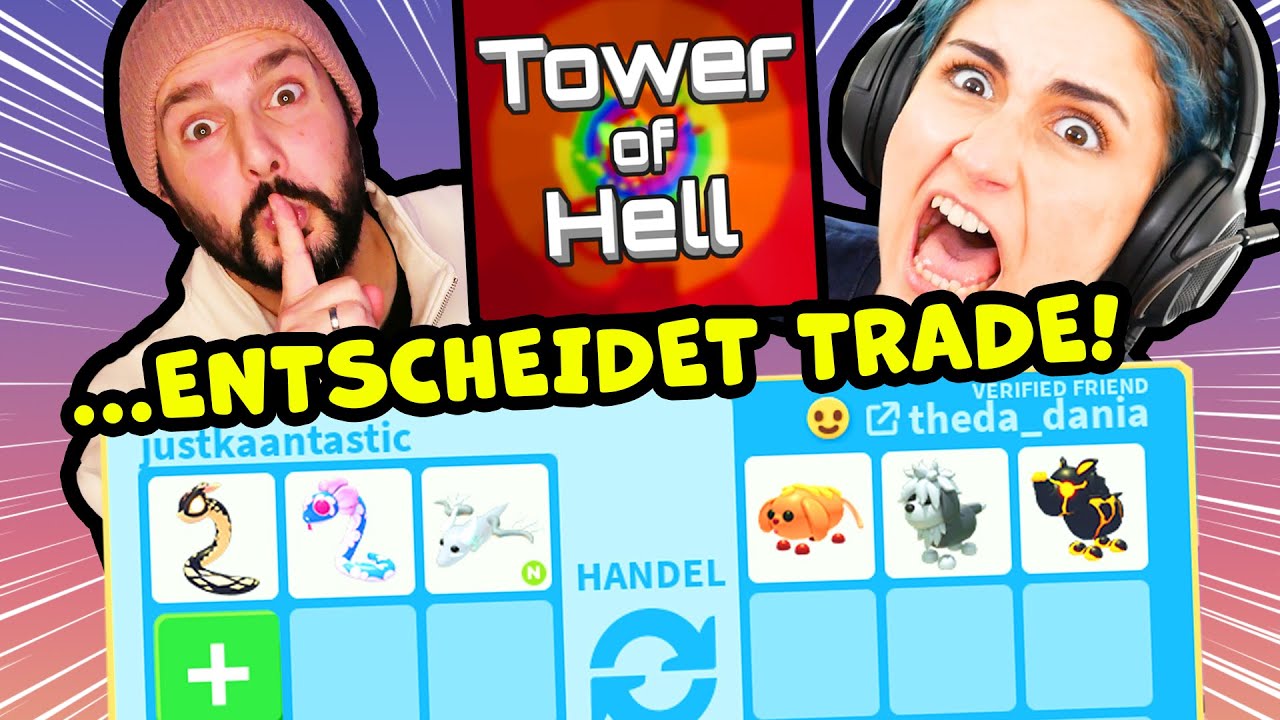 TOWER OF HELL ENTSCHEIDET TRADE BEI ADOPT ME! Dania ist mal wieder begeistert! Trade Challenge