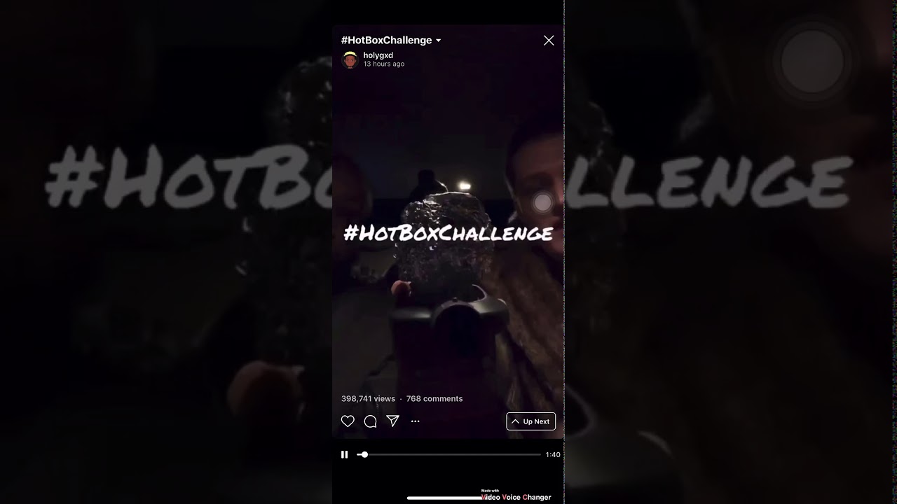 Hotbox challenge (not me) 🌳🌳💨💨🤣🤣