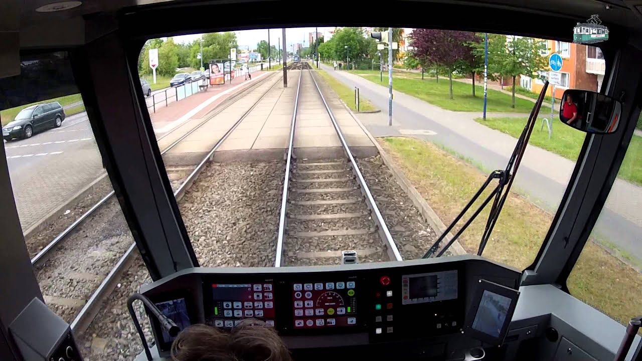 Führerstandmitfahrt in Rostock, Tram Cabride.