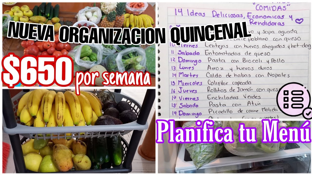 ORGANIZACION De MENÚ Quincenal📖✅️PLANIFICA Tu Menú||Ahorrarás Tiempo y Dinero💰👌