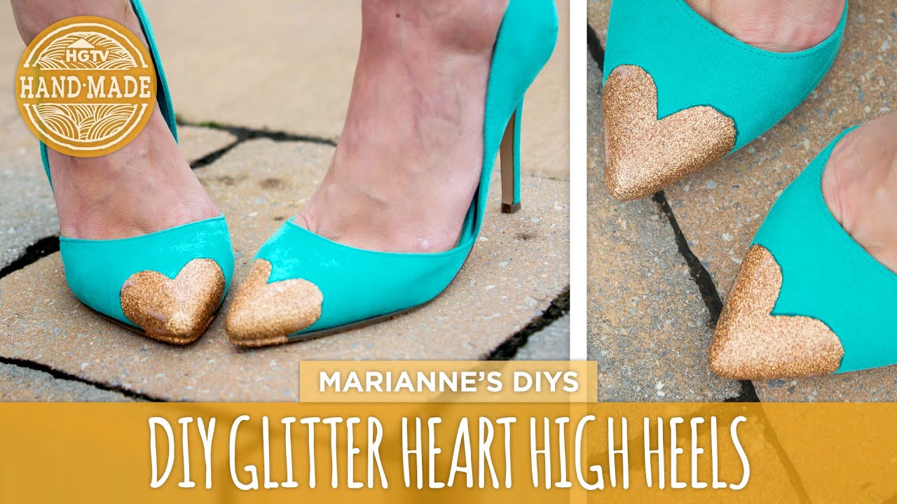 Glitter Heart Heels For Prom or Weddings - HGTV Handmade