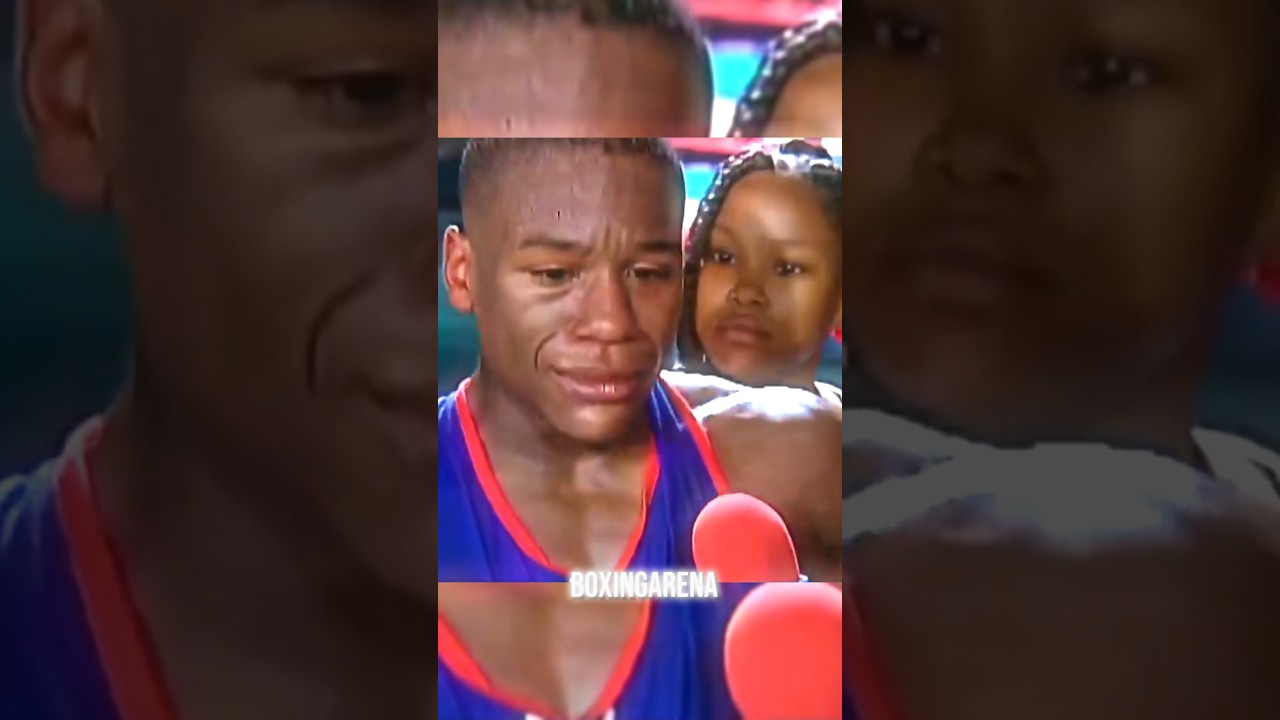 Floyd mayweather crying after losing the olympics #boxing