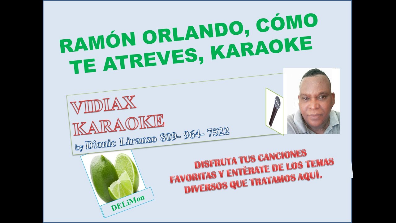 Ramon Orlando   Como te atreves, karaoke