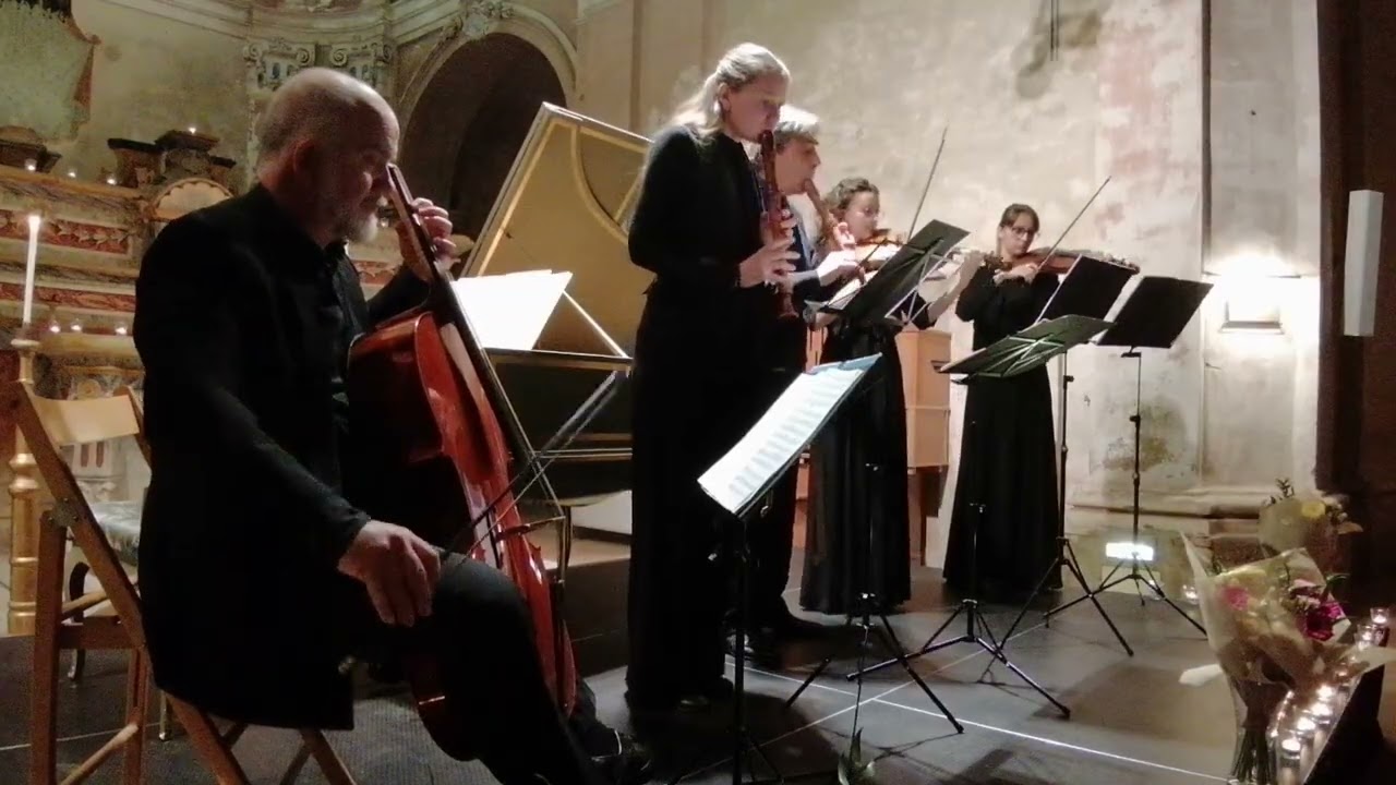 J. S. Bach - Concerto in Fa Maggiore BWV 1057 per due flauti, clavicembalo  e archi - Andante