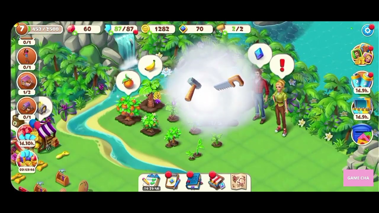 Tropical Merge Level 7 | Gamecha HD Gameplay Tropical Merge | Adventure Game | Fun Games