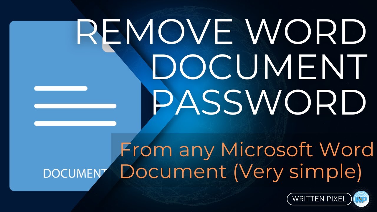 Удалить пароль из любого документа Microsoft Word + Office 365 (очень просто)