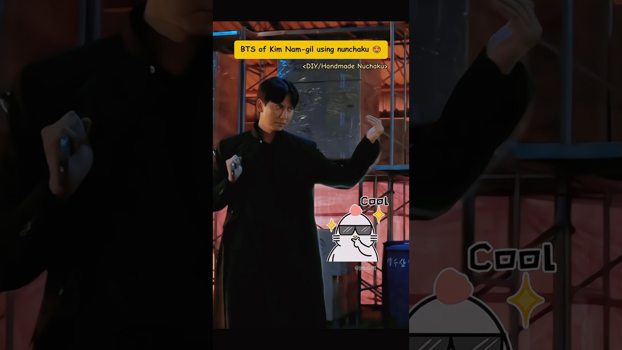 BTS of Kim Nam-gil using nunchaku 👏 #kimnamgil #thefierypriest2