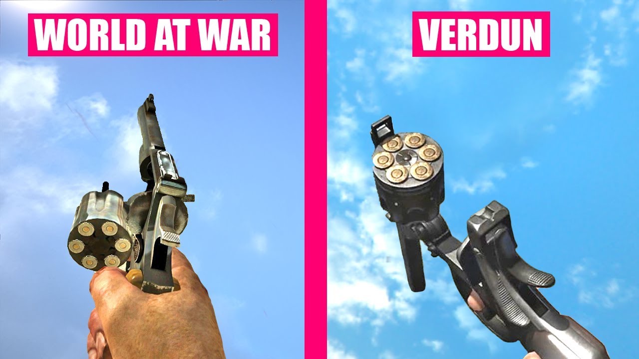 Call of Duty World at War Gun vs VERDUN - Weapons Comparison