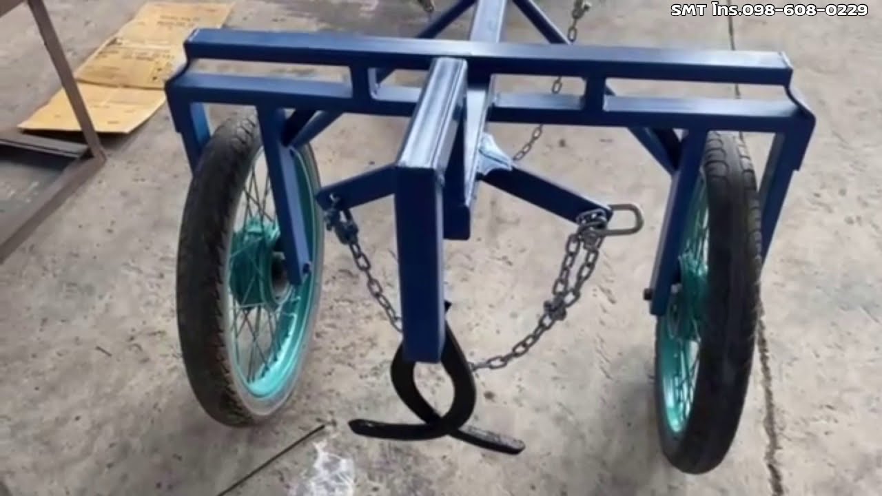 รถลากซุง ลากไม้ ลากไม้ไผ่ ลากต้นยูคา ลากต้นไม้ติดมอไซค์ แข็งแรง กว้างวัดใน. 65 cm ยาว ยืดได้. 3 เมตร