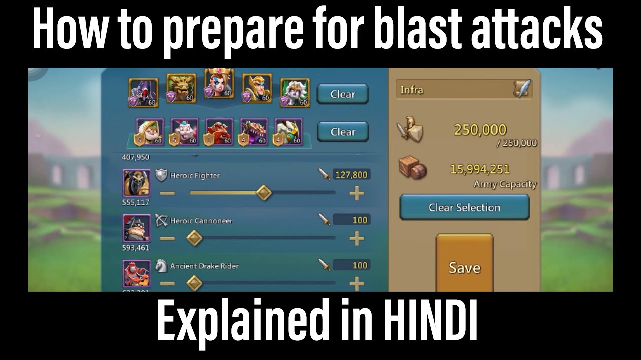 Lords mobile : How to Do proper Blast ATTACK. explained in hindi.