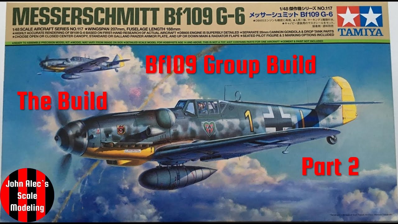 Видео по сборке модели Tamiya 1/48 Bf109 G-6, часть 2.
