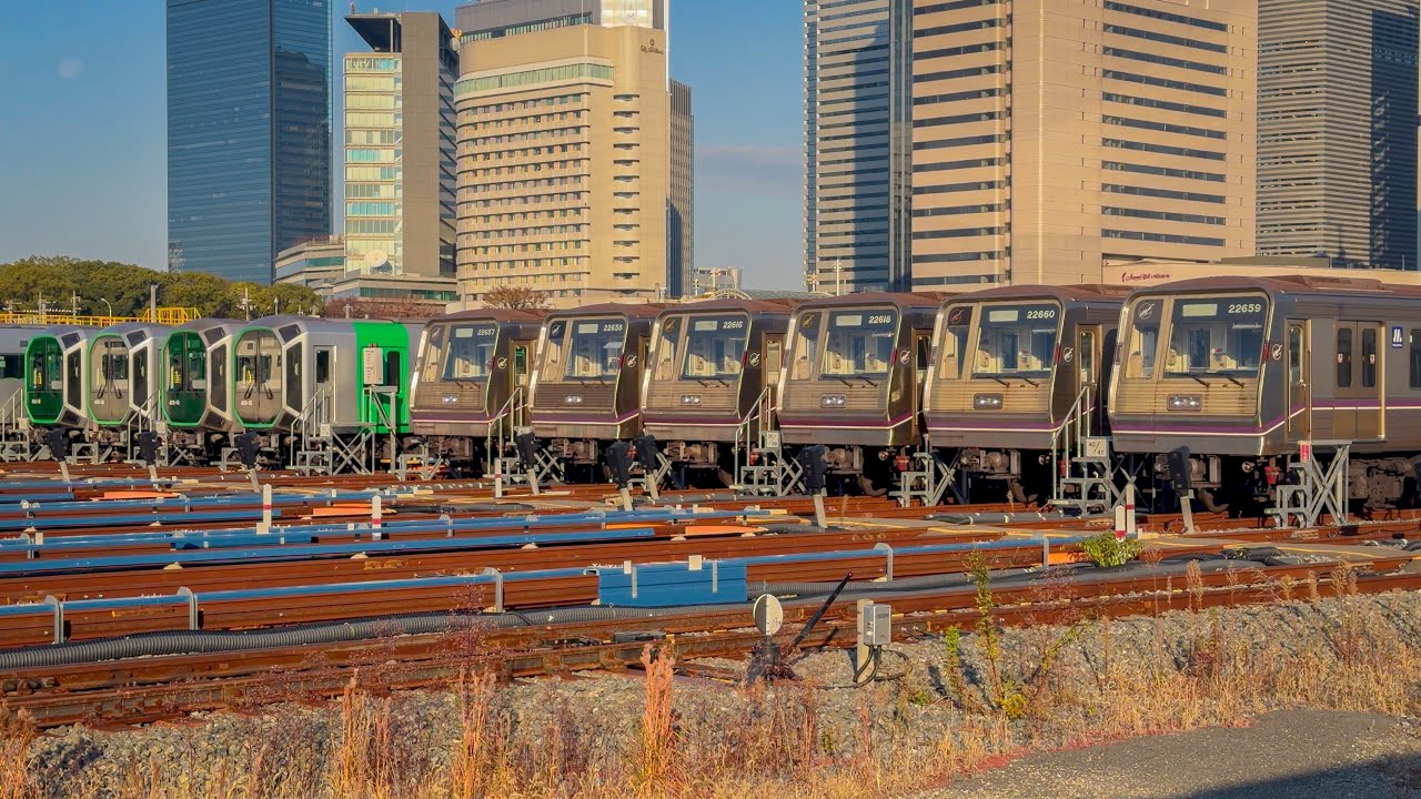 [𝐂𝐥𝐢𝐩.𝟏] Osaka Metro 谷町線22系 未更新車 廃車のため森ノ宮検車場に集結①