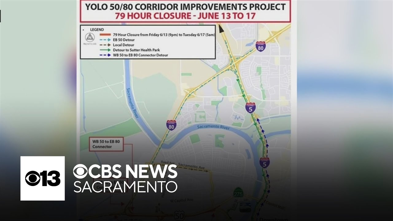 Eastbound Highway 50 in West Sacramento to close for 79 hours. Here's what to know.