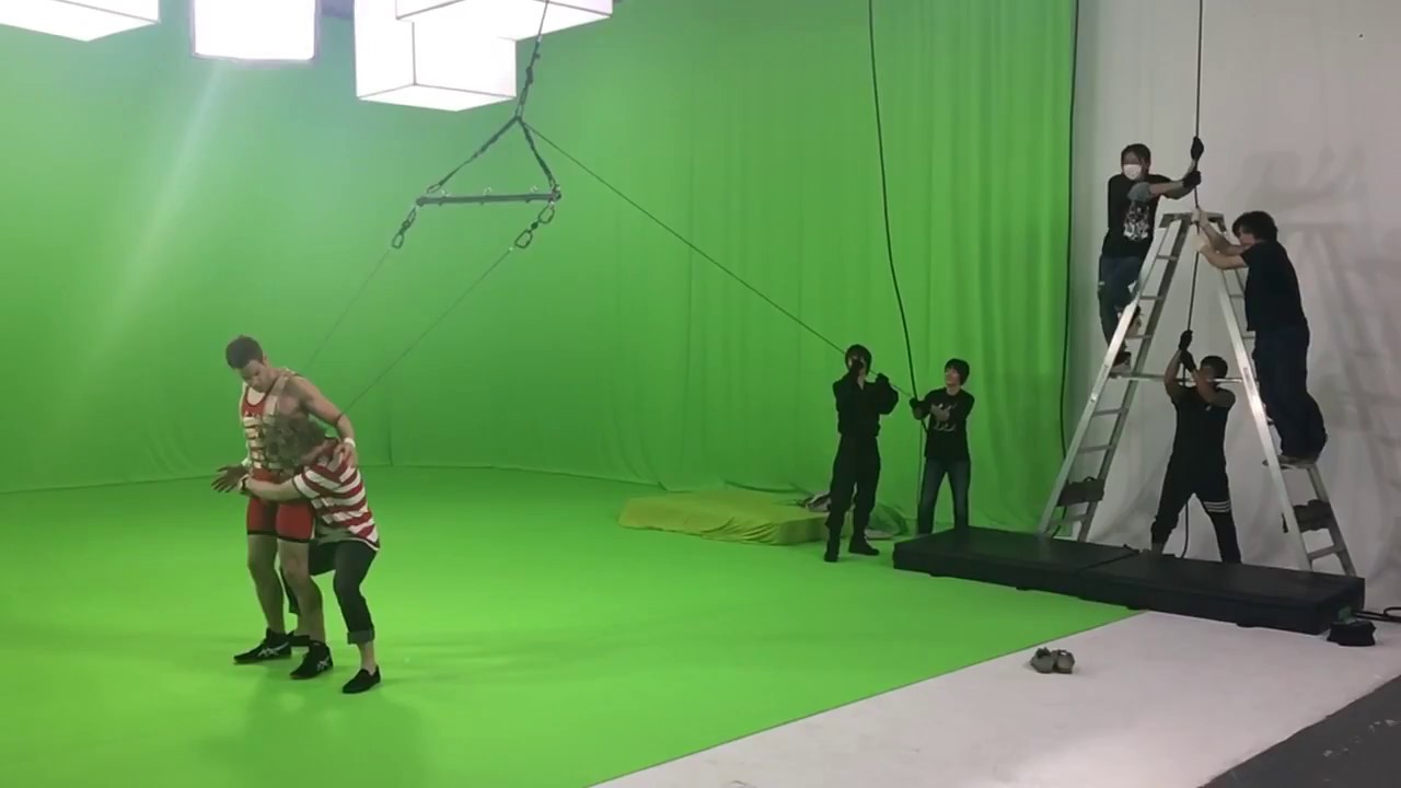 Justin Leeper Wire-Work Stunts: Waistlock Suplex for Commercial