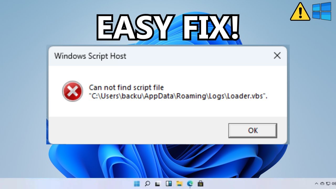 How to Fix Windows Script Host Loader.vbs Error (2023)