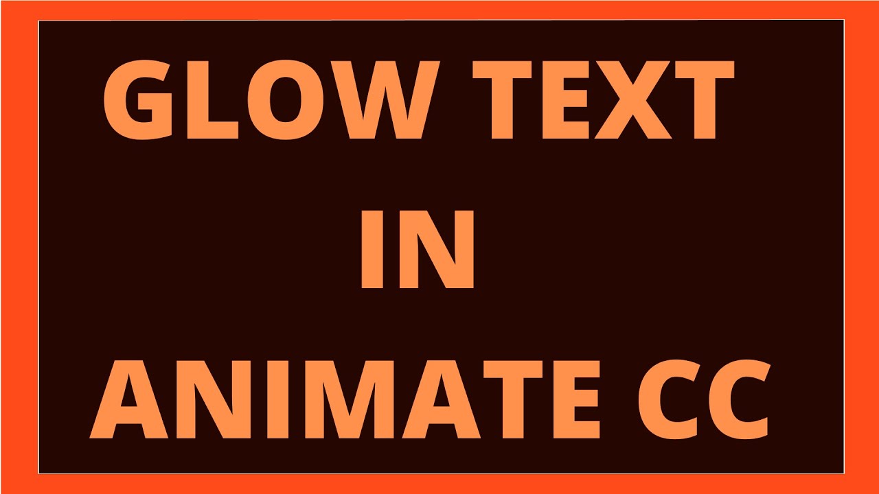 Glow Text In Animate CC