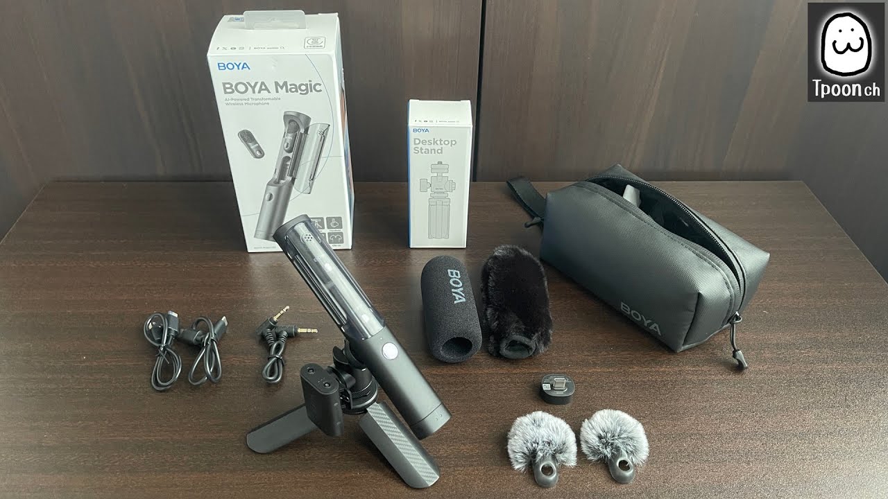 【BOYA】2つのピンマイク内蔵!! AIノイズキャンセリング機能付きワイヤレスマイク BOYA Magicの紹介
