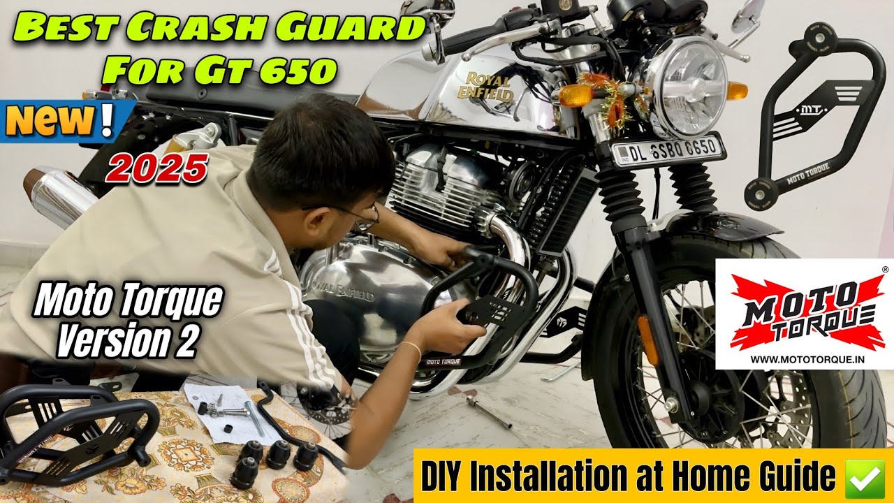 2025 Best Crash Guard For Continental GT 650 ✅| Moto Torque Crash Guard DIY Home Installation Guide🔥