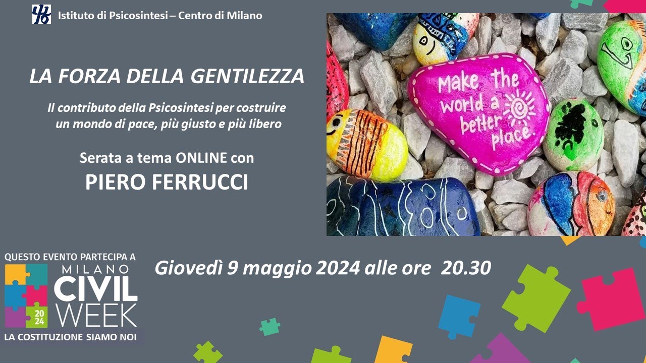 LA FORZA DELLA GENTILEZZA - serata a tema con Piero Ferrucci