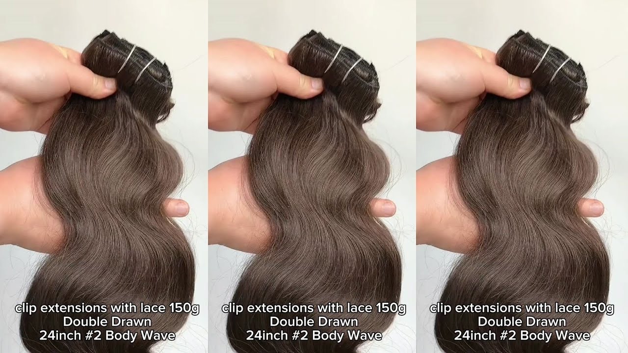 lovebeautywig | 24inch Double Drawn Body Wave Clip In Hair Extension 