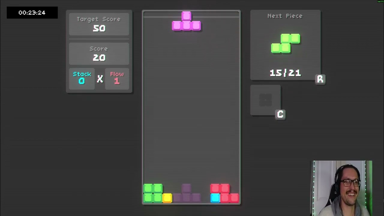 Playing Stackflow hypnotically addictive strategic Tetris roguelike #gameplay #games